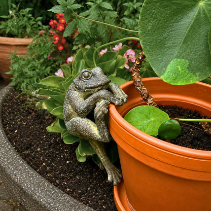 Blumentopf-Hänger aus Harz Frosch 14 cm