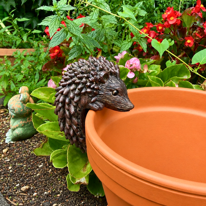 Igel-Blumentopf-Deko aus Harz - 9 cm