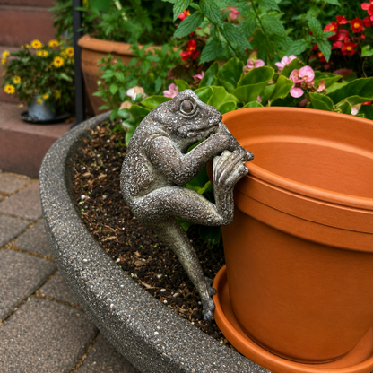 Blumentopf-Hänger aus Harz Frosch 14 cm