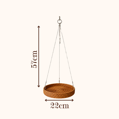 Pflanzenhänger aus Rattan & Edelstahl