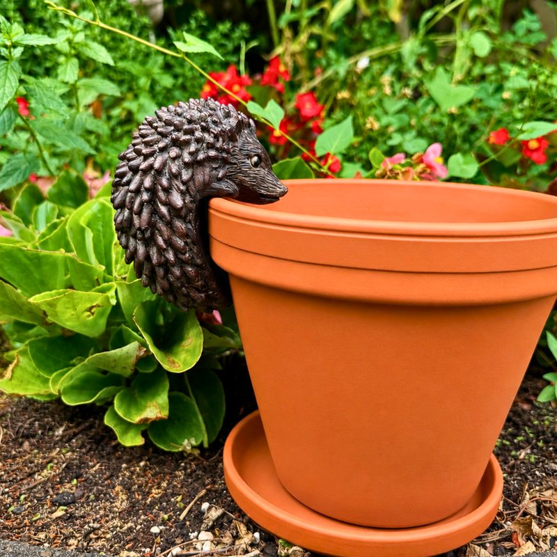 Igel-Blumentopf-Deko aus Harz - 9 cm