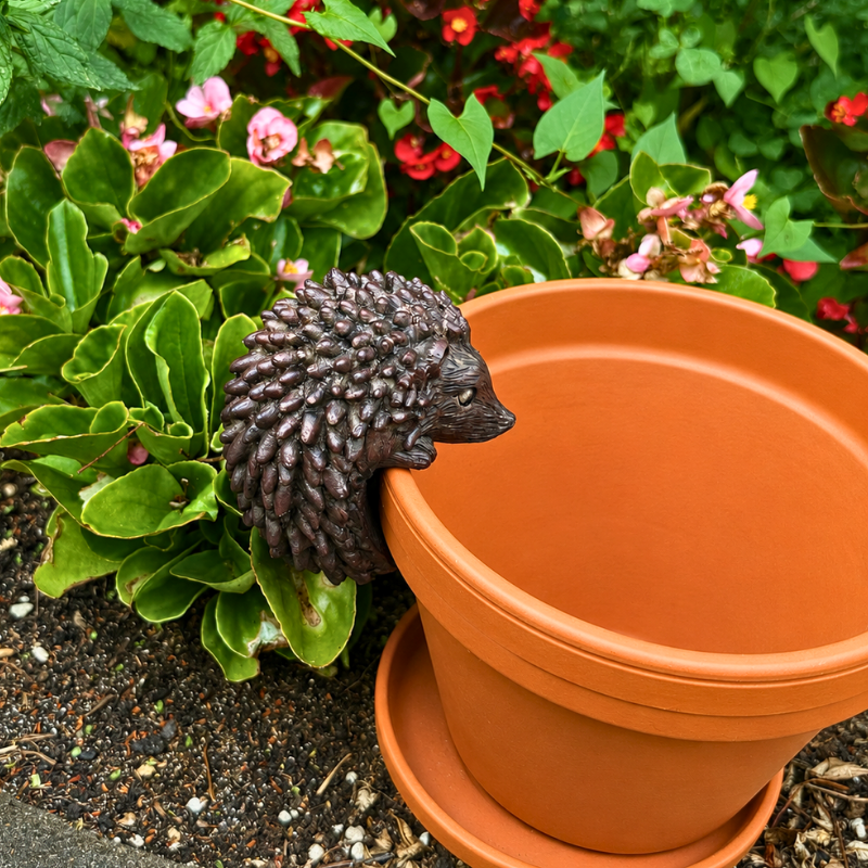 Igel-Blumentopf-Deko aus Harz - 9 cm