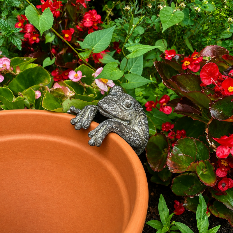 Blumentopf-Hänger aus Harz Frosch 14 cm