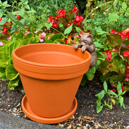 Katzen-Blumentopf-Anhänger aus Harz – verspielte Gartendeko 8 cm