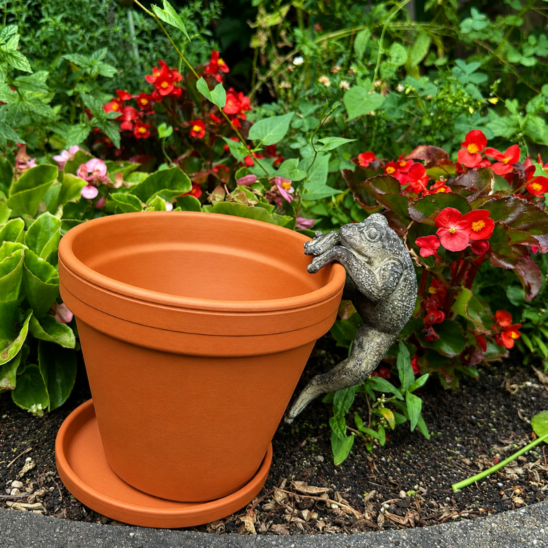 Blumentopf-Hänger aus Harz Frosch 14 cm