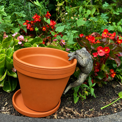 Blumentopf-Hänger aus Harz Frosch 14 cm